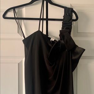 Max and Cleo one shoulder black cocktail dress